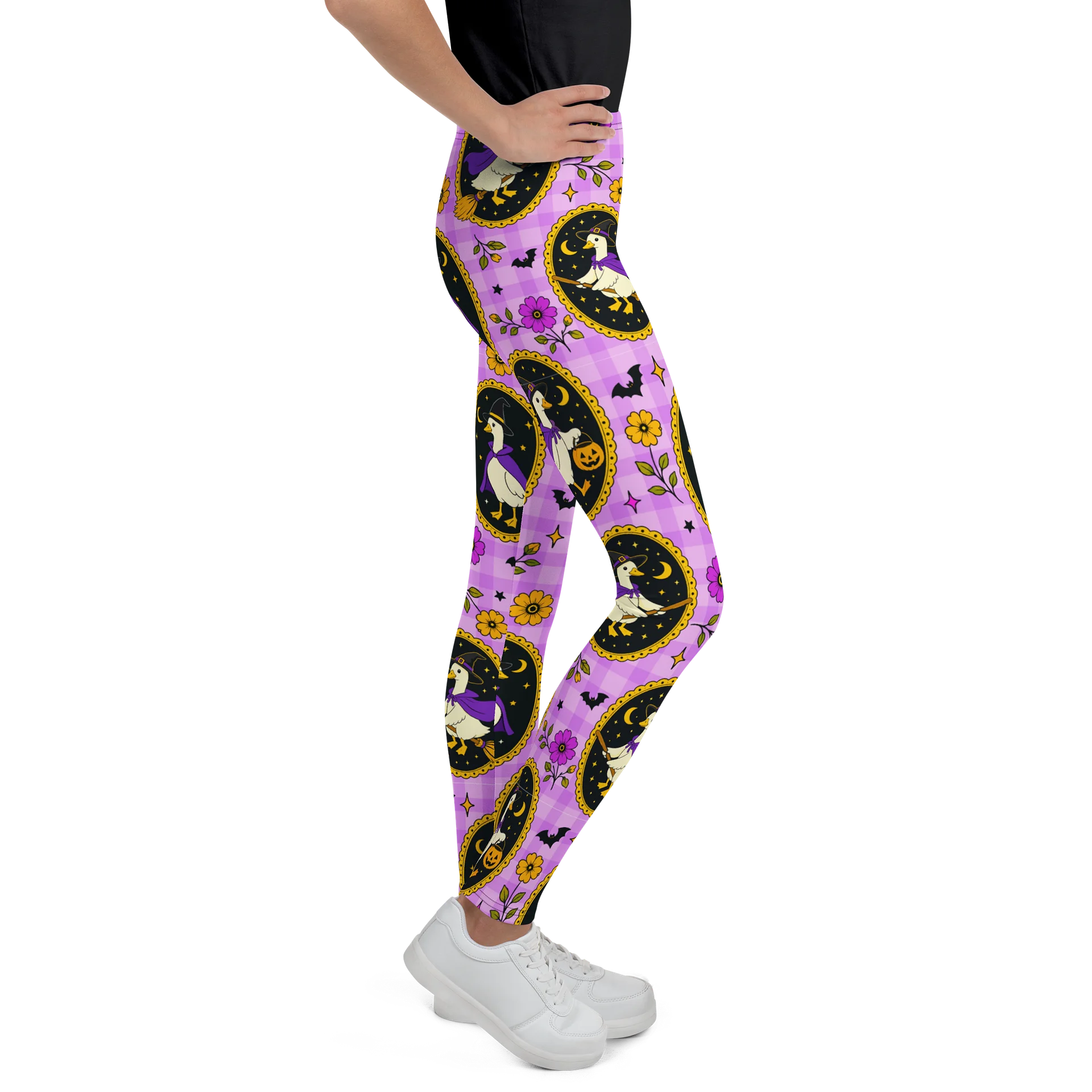 Odd Duck Halloween Youth Leggings product image (5)