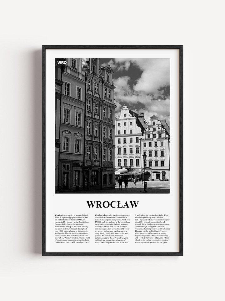 Wroclaw 01 Newspaper Poster | Framed product image (1)
