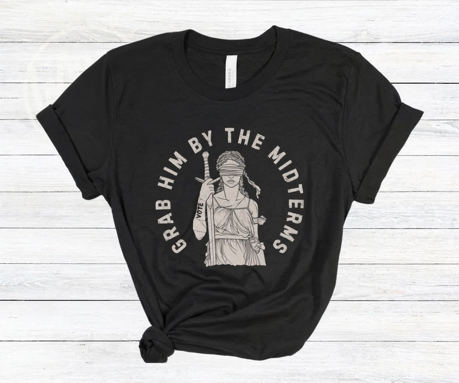 Grab Him by the Midterms Unisex T-Shirt – Lady Justice Graphic Tee product image (8)
