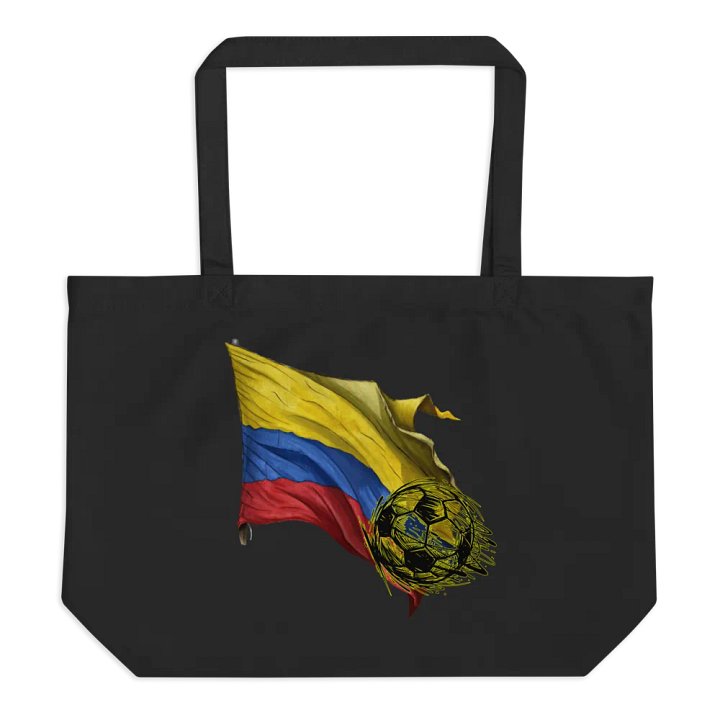 Colombian Flag Soccer Ball Metallic Tote Bag product image (1)