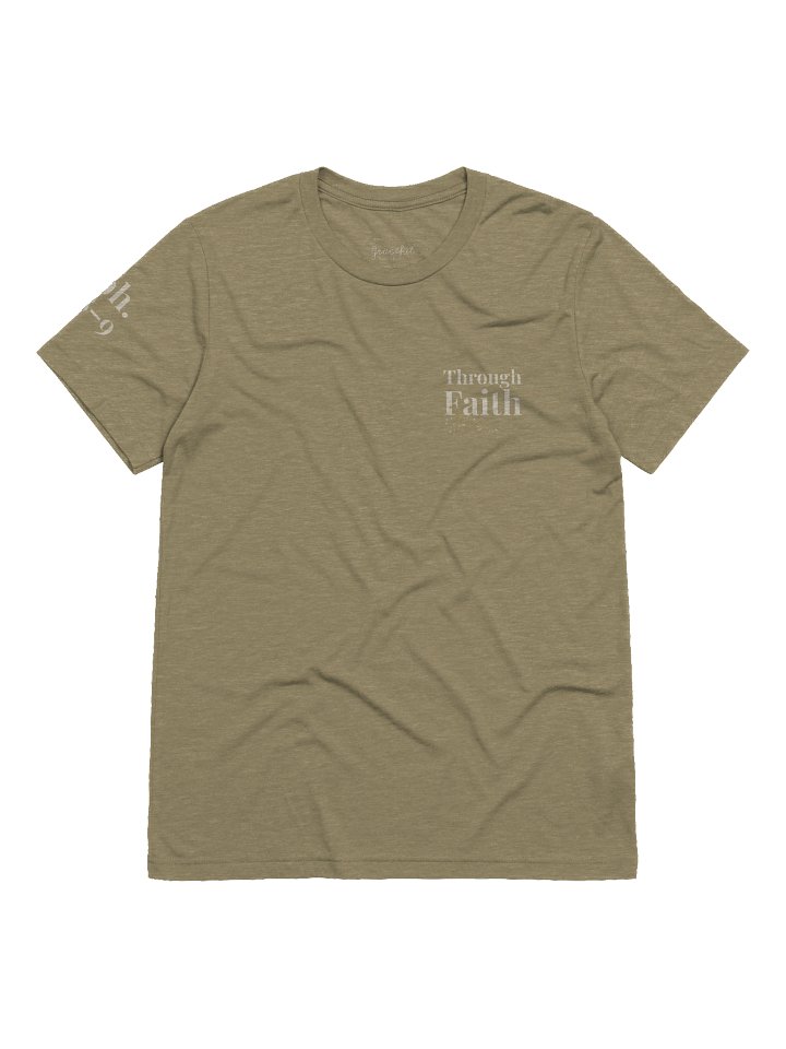 Through Faith Tee – Ephesians 2:8‑9 (Dark) \| By Grace Capsule product image (1)