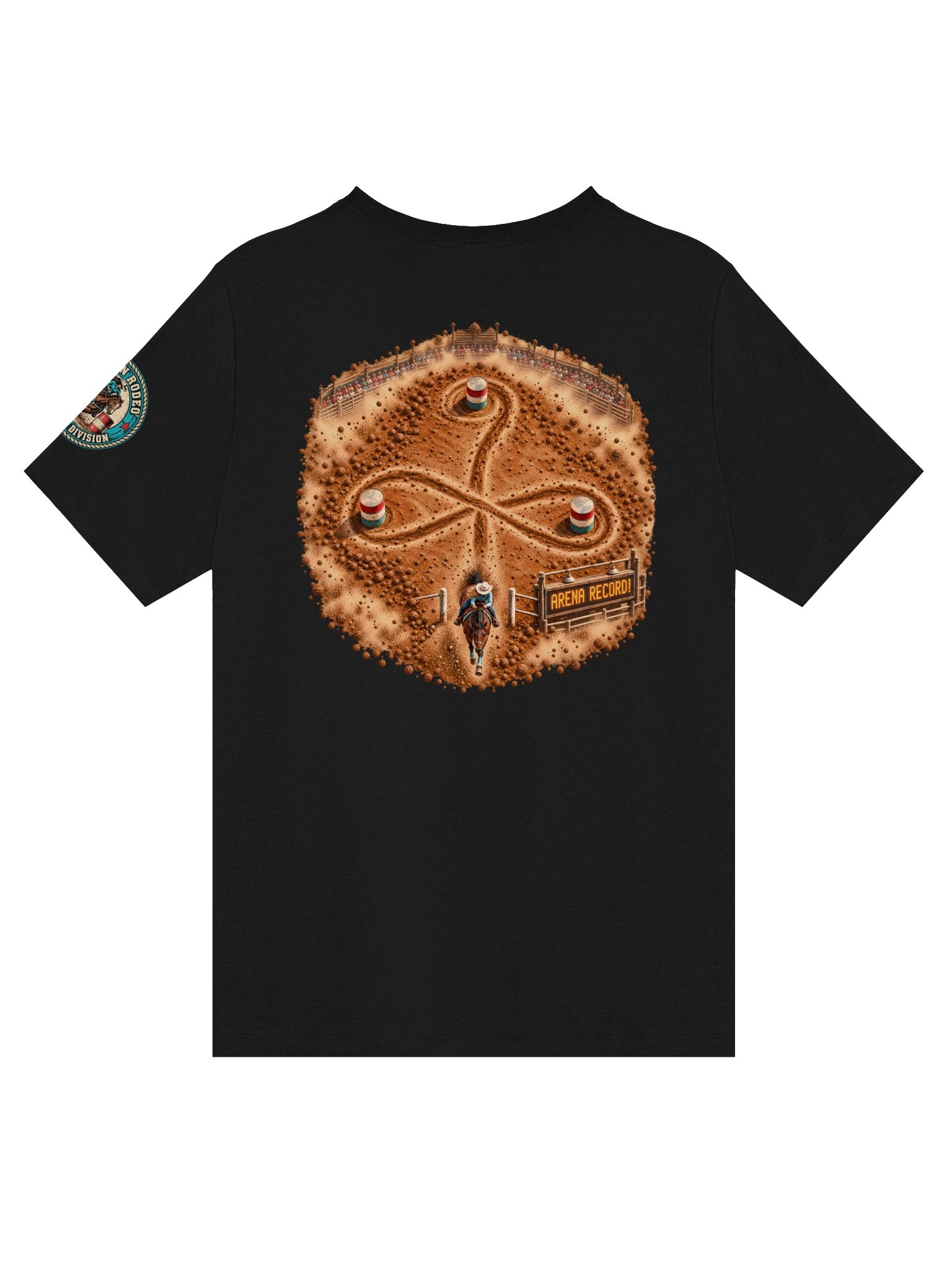 Barrel Racing V-Neck — Cloverleaf Overhead Rodeo Shirt | Broken Cowgirl™ product image (4)
