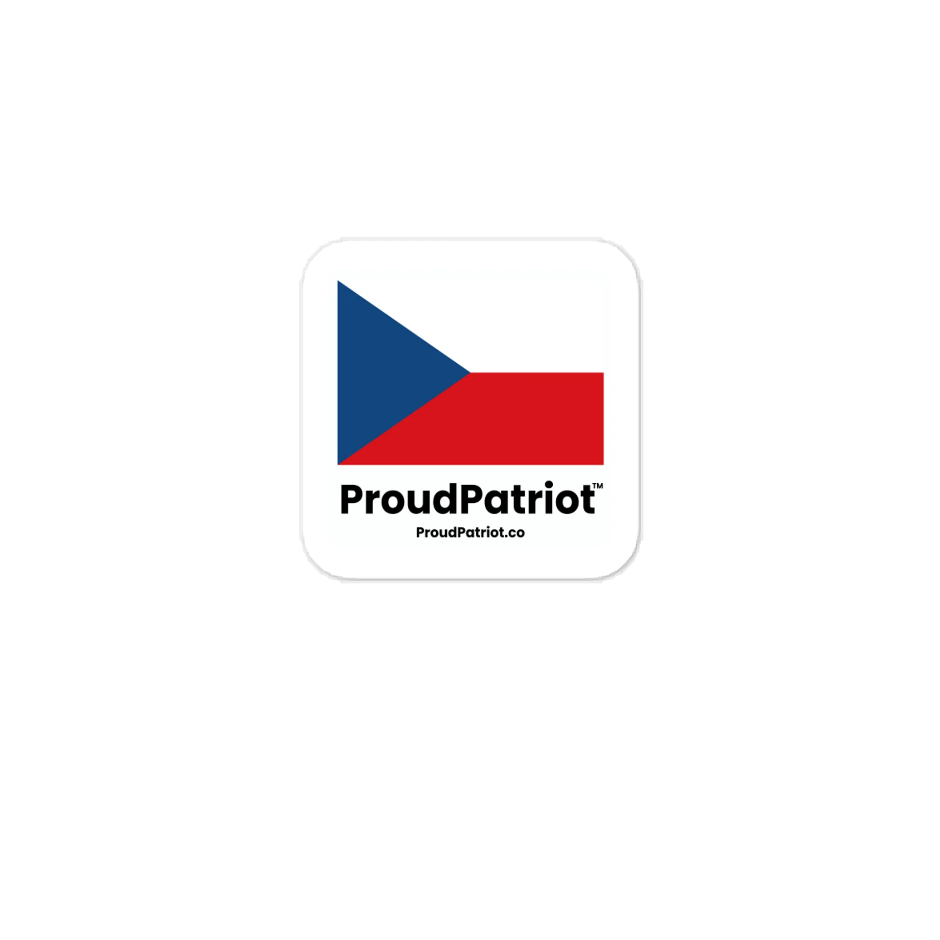 Czech Republic Flag Vinyl Sticker product image (1)