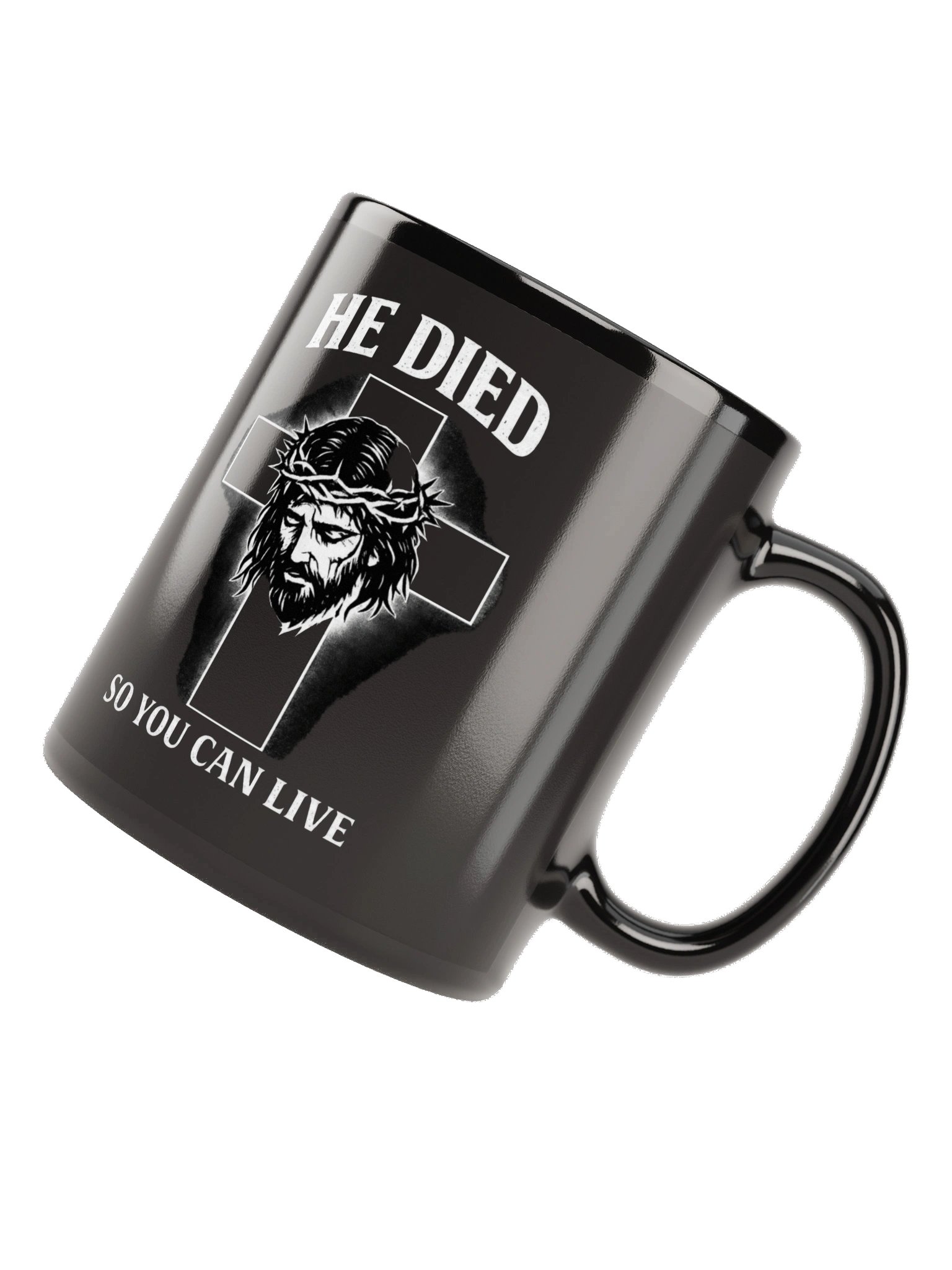 He Died So You Can Live Christian Coffee Mug – Jesus Cross Faith Mug – Inspirational Religious Gift – Kingdom Life Co. product image (7)