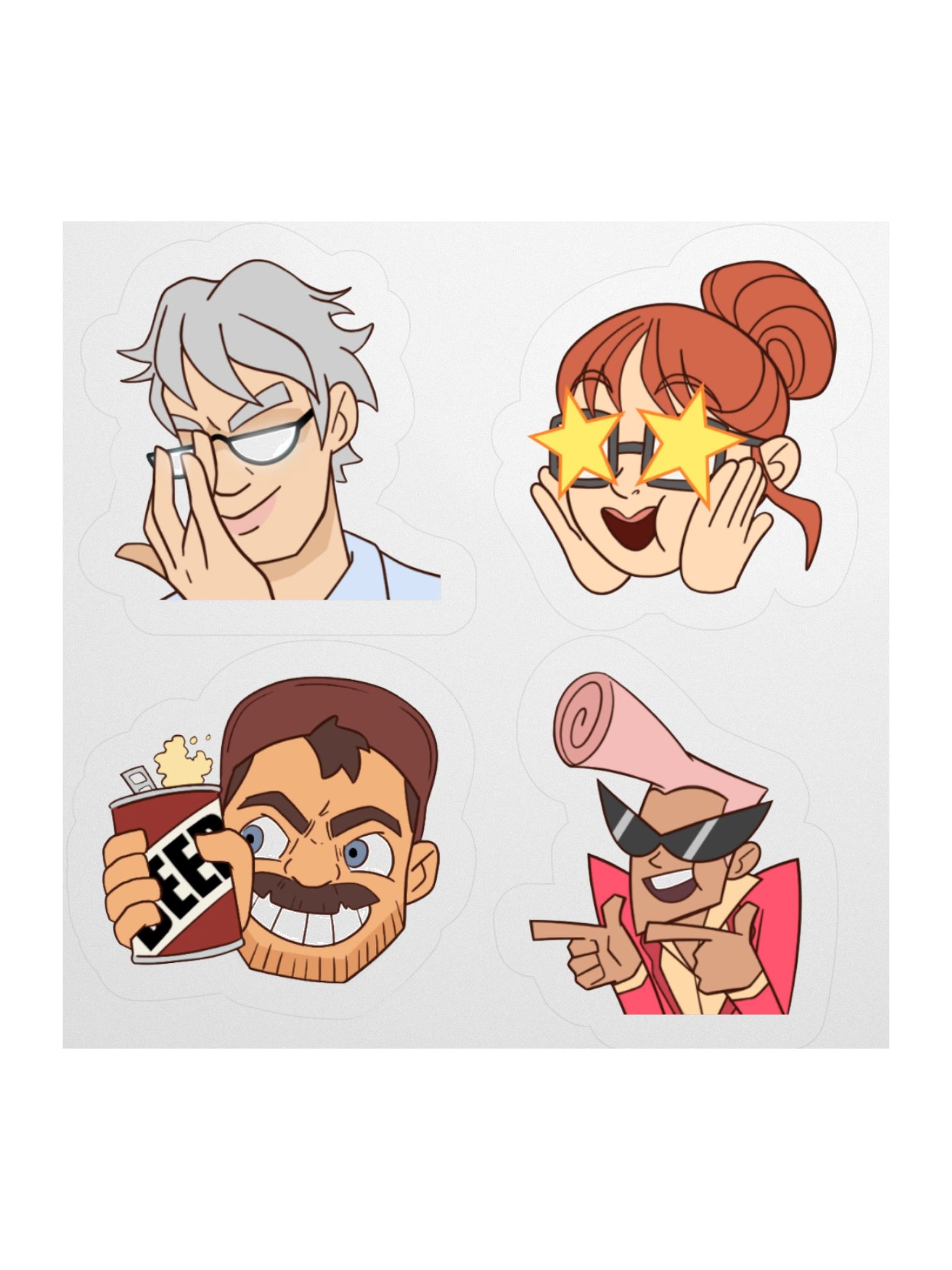 Death Battle Hosts - Stickers Set product image (1)