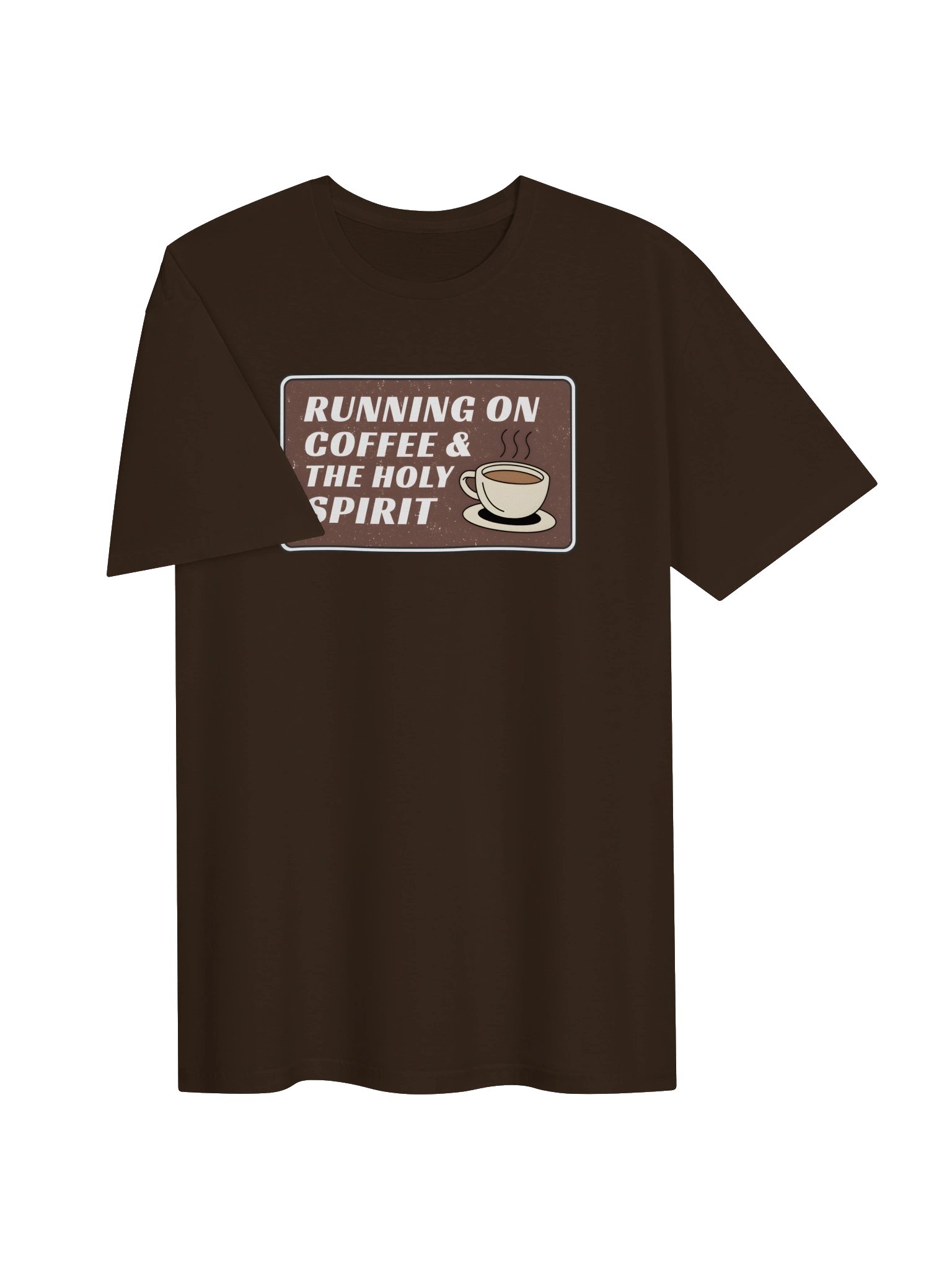 Running on Coffee & the Holy Spirit Tee - Brown product image (3)