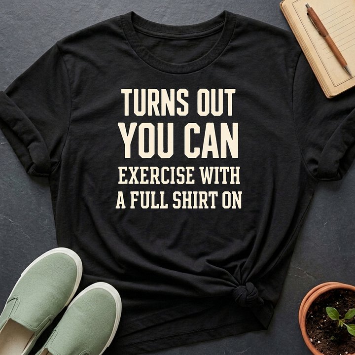 Good Clean Fun: "Exercise With A Shirt" Organic T-Shirt product image (1)