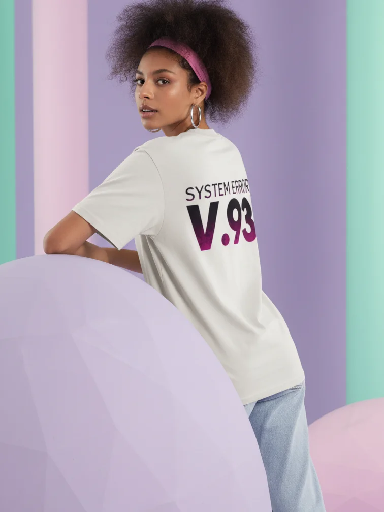 SYSTEM ERROR V.93 Oversized Faded T-Shirt product image (3)