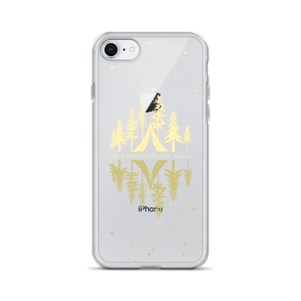 Life is better in Mother Nature Clear iPhone Case ( Side -Night- ) product image (3)