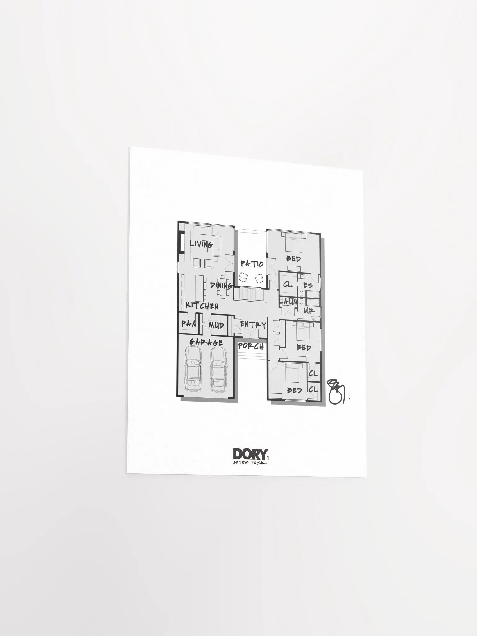 Alphabet Floor Plan Poster - H product image (3)