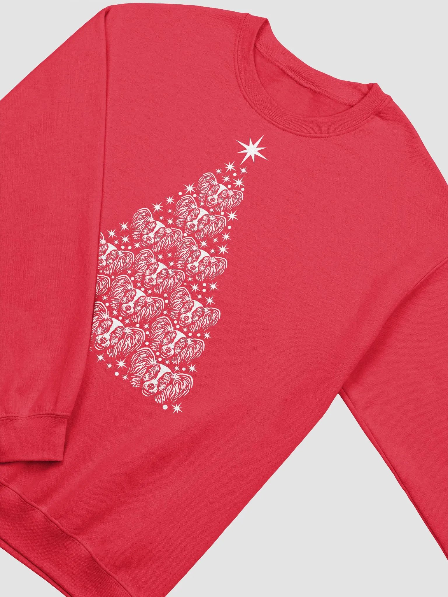 Papillon(2) Christmas Tree Sweatshirt Design for Papillon Paw-rents product image (24)