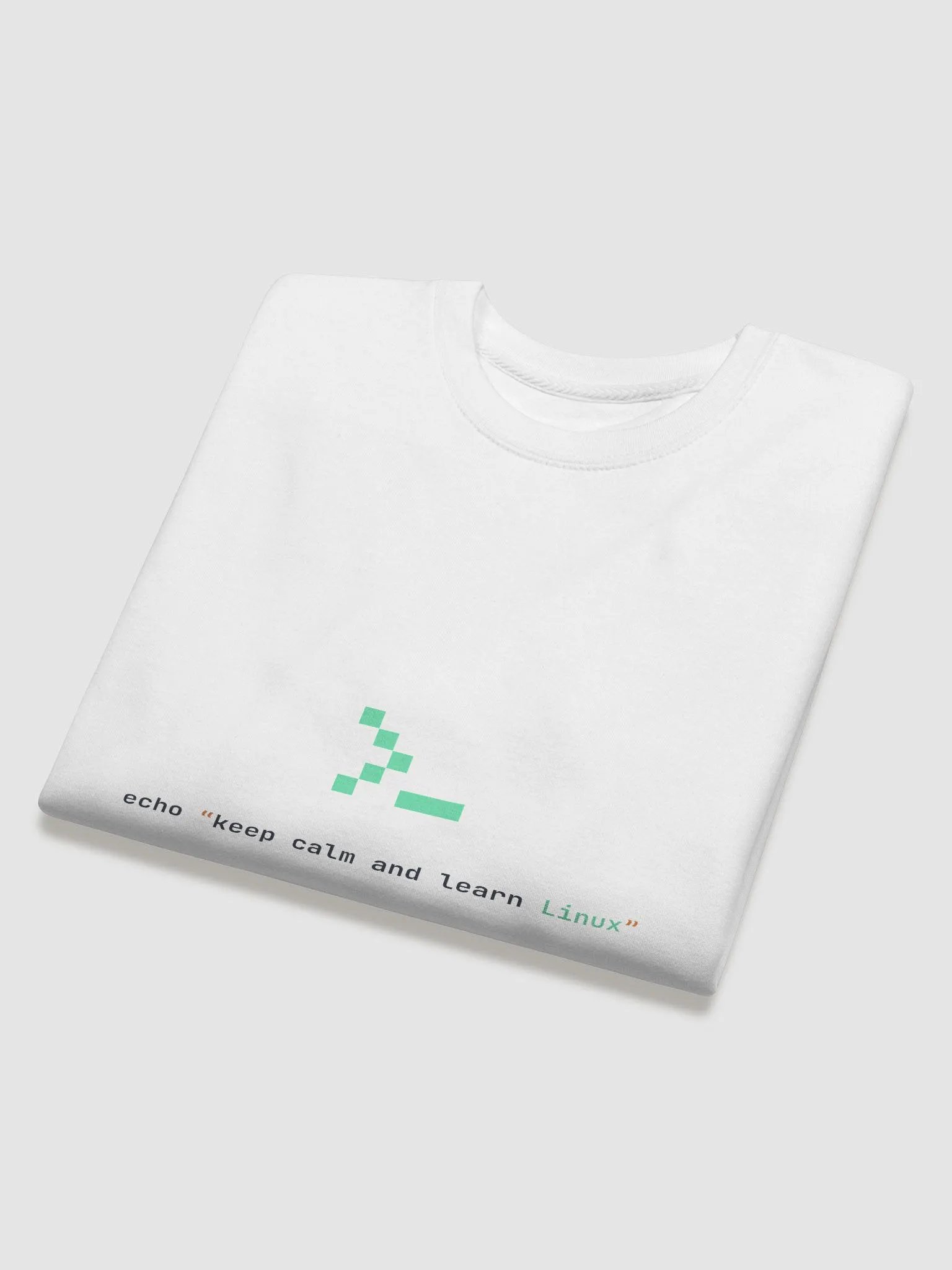 Keep Calm and Learn Linux Sweatshirt (White) product image (2)
