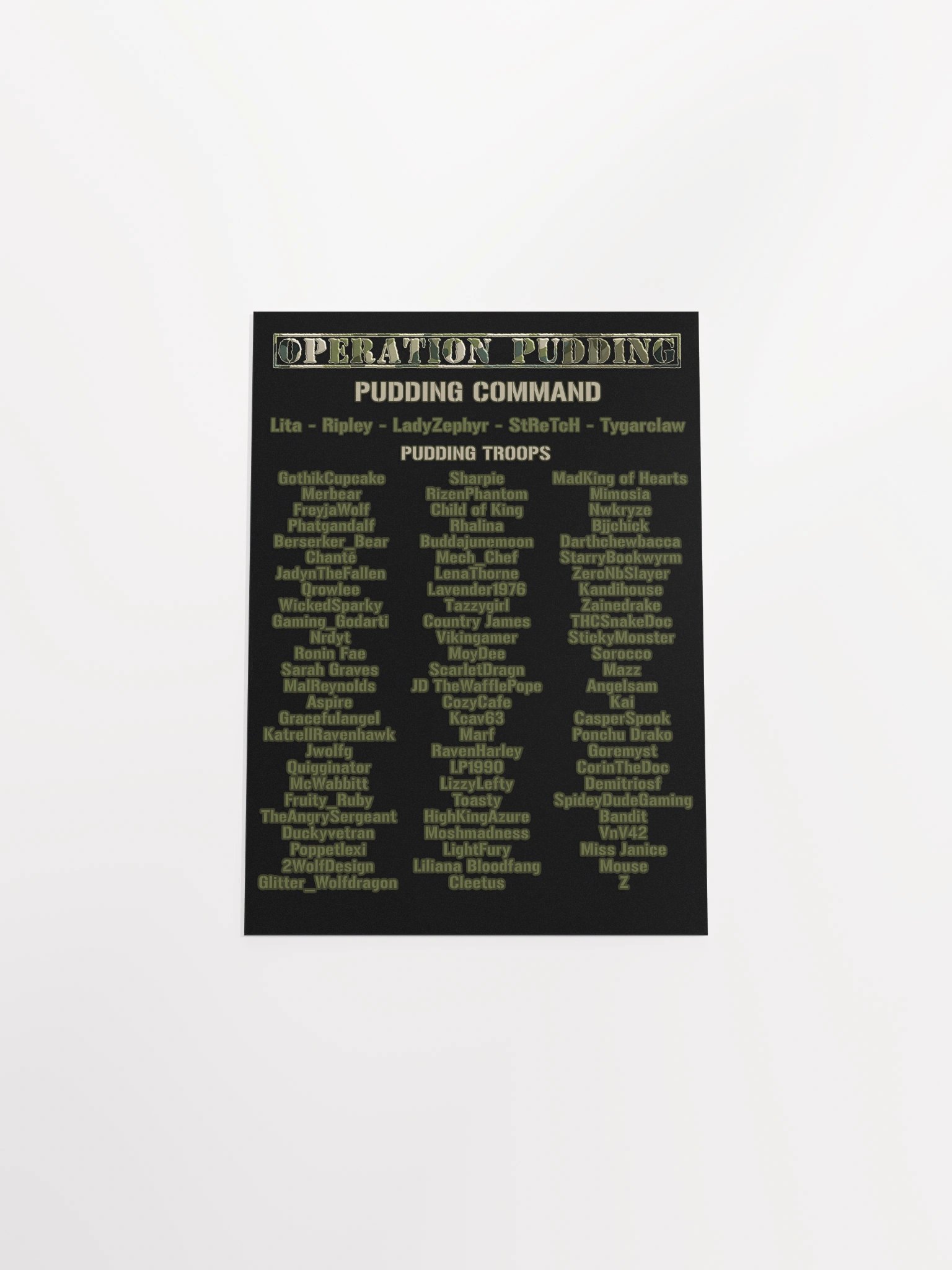 Operation Pudding Roster - Poster product image (30)