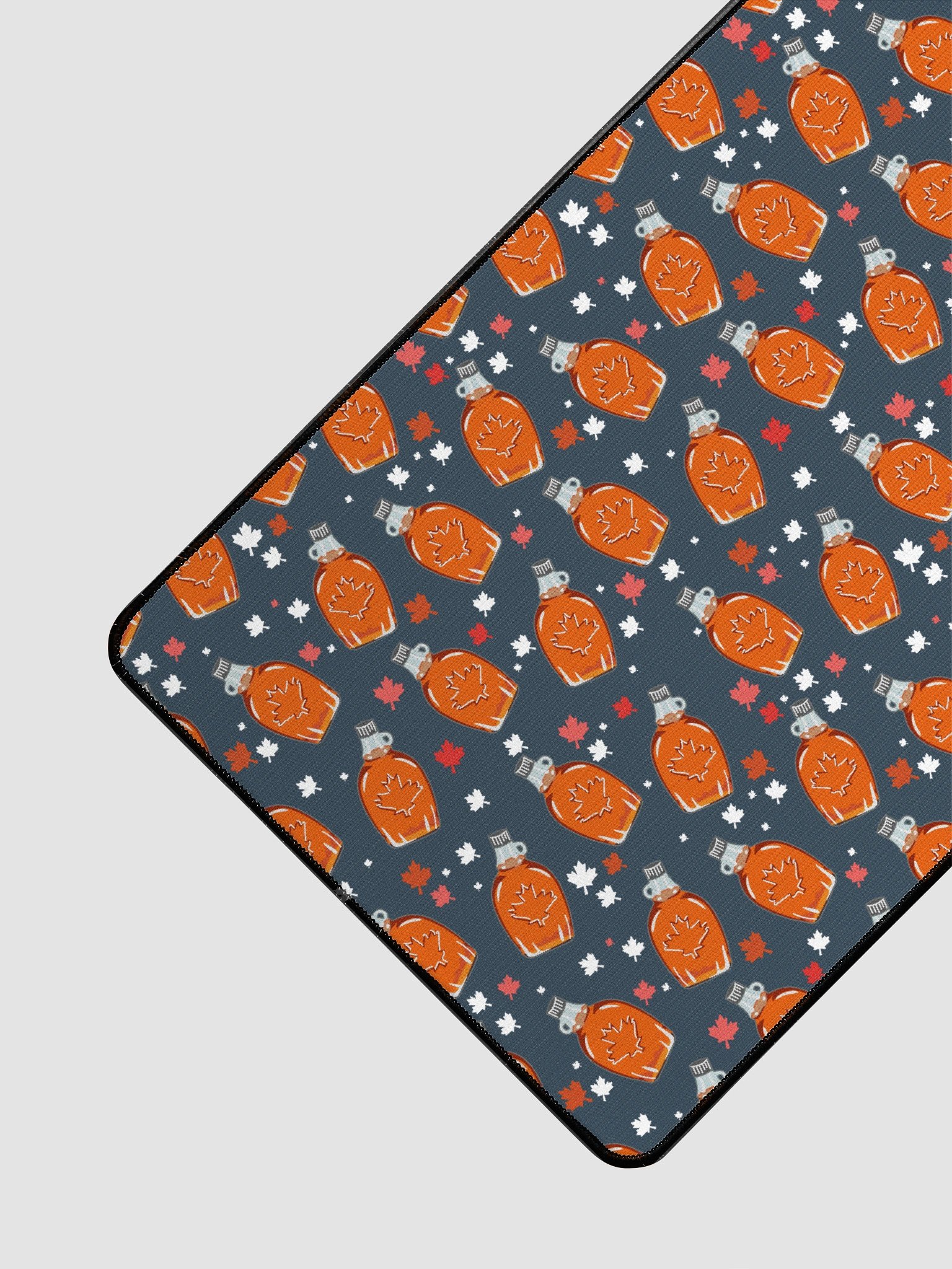 Canadian Maple Syrup Pattern Desk Mat, Navy product image (3)