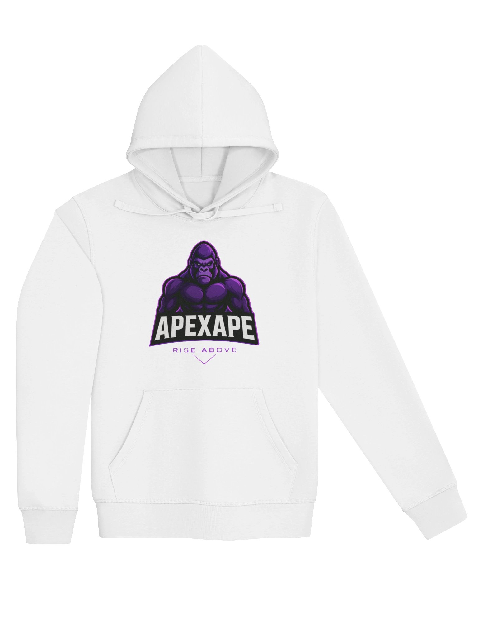 ApexApe “Rise Above” White Signature Hoodie product image (3)