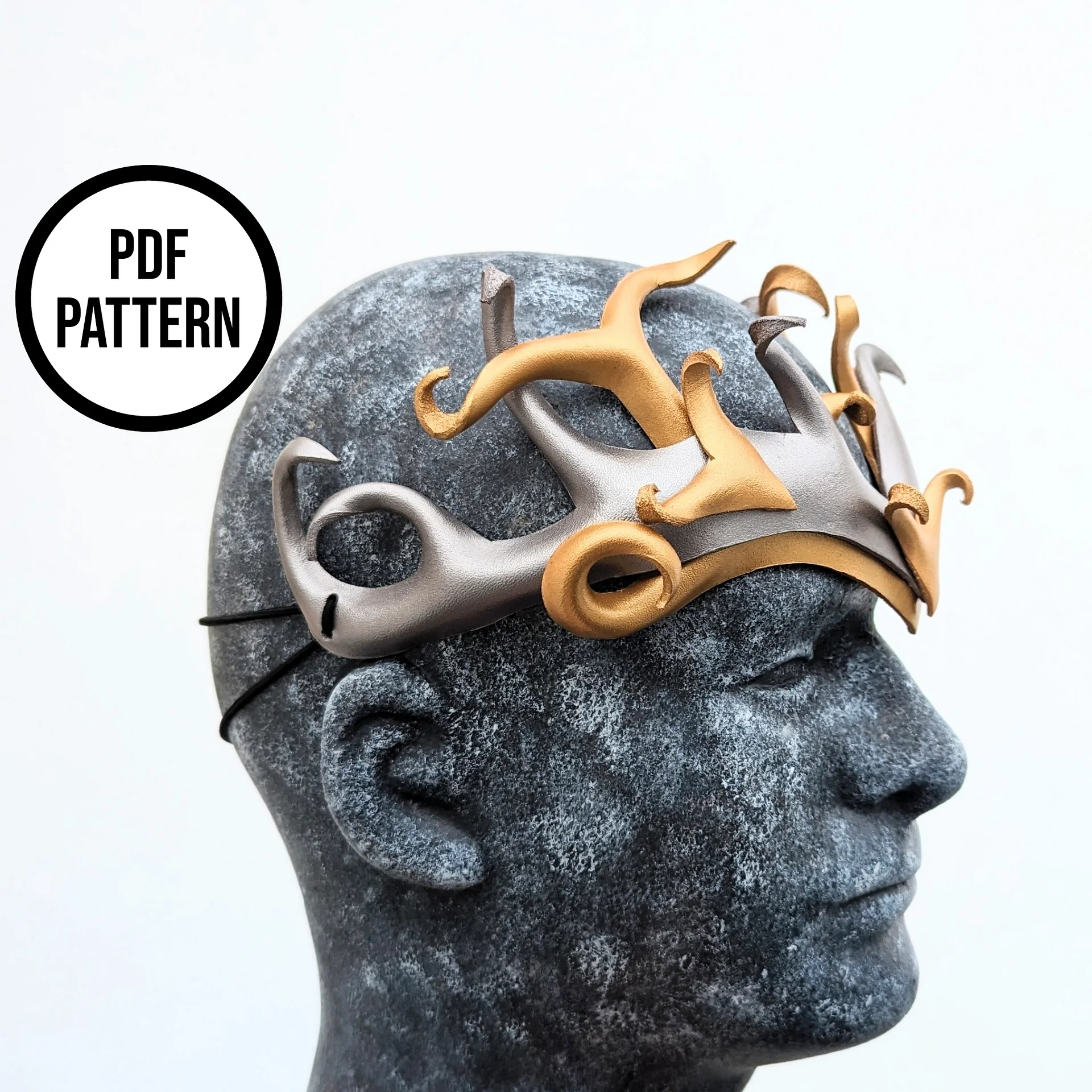 Ice Queen Leather Crown - PDF Pattern for Leather product image (5)