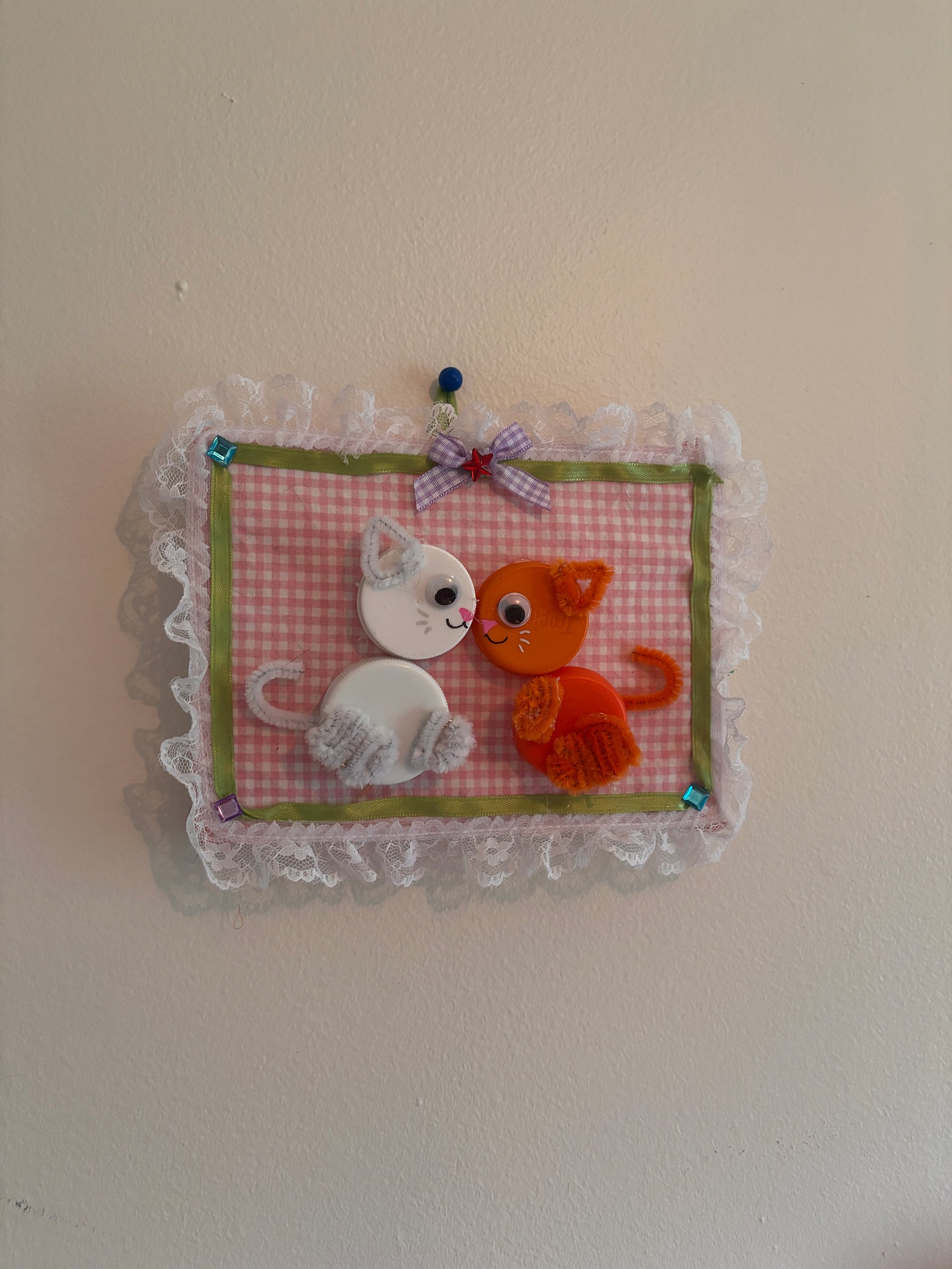 Handmade Cat Wall Art from Recycled Materials product image (5)