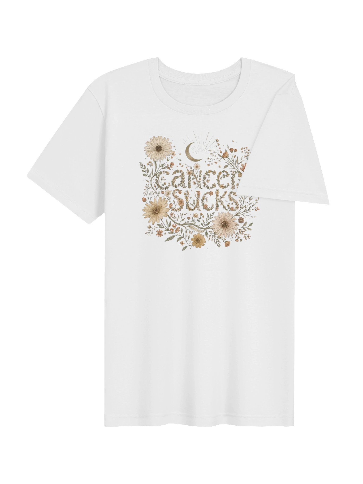 Garden Soul Floral Typography Tee- Cancer Sucks Tee product image (8)