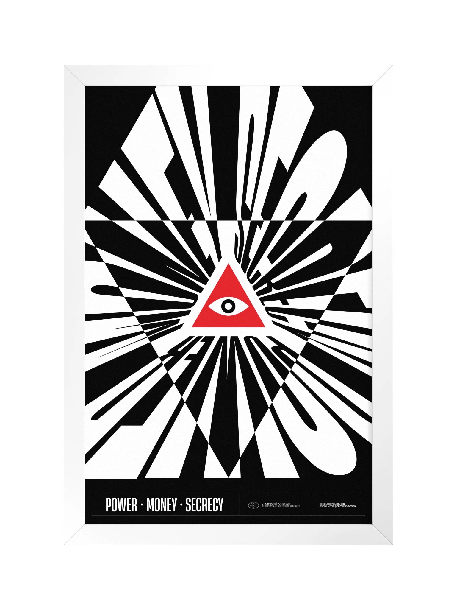 "POWER · MONEY · SECRECY" Framed Poster product image (7)