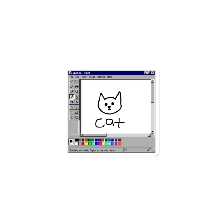 Microsoft Paint Cat Magnet product image (1)