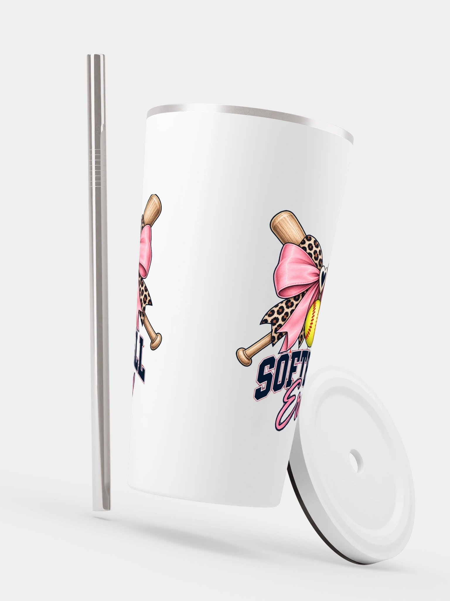 Ballfield Mom Softball Tumbler | 20 oz Cup with Straw product image (6)