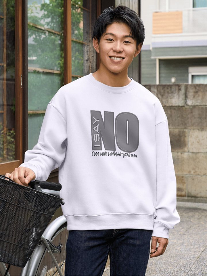 White Empowerment Sweatshirt – Unisex Minimalist Crewneck product image (2)
