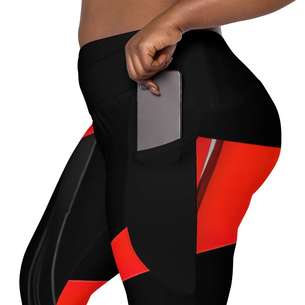 Sunset Aura Crossover Leggings with Pockets product image (8)