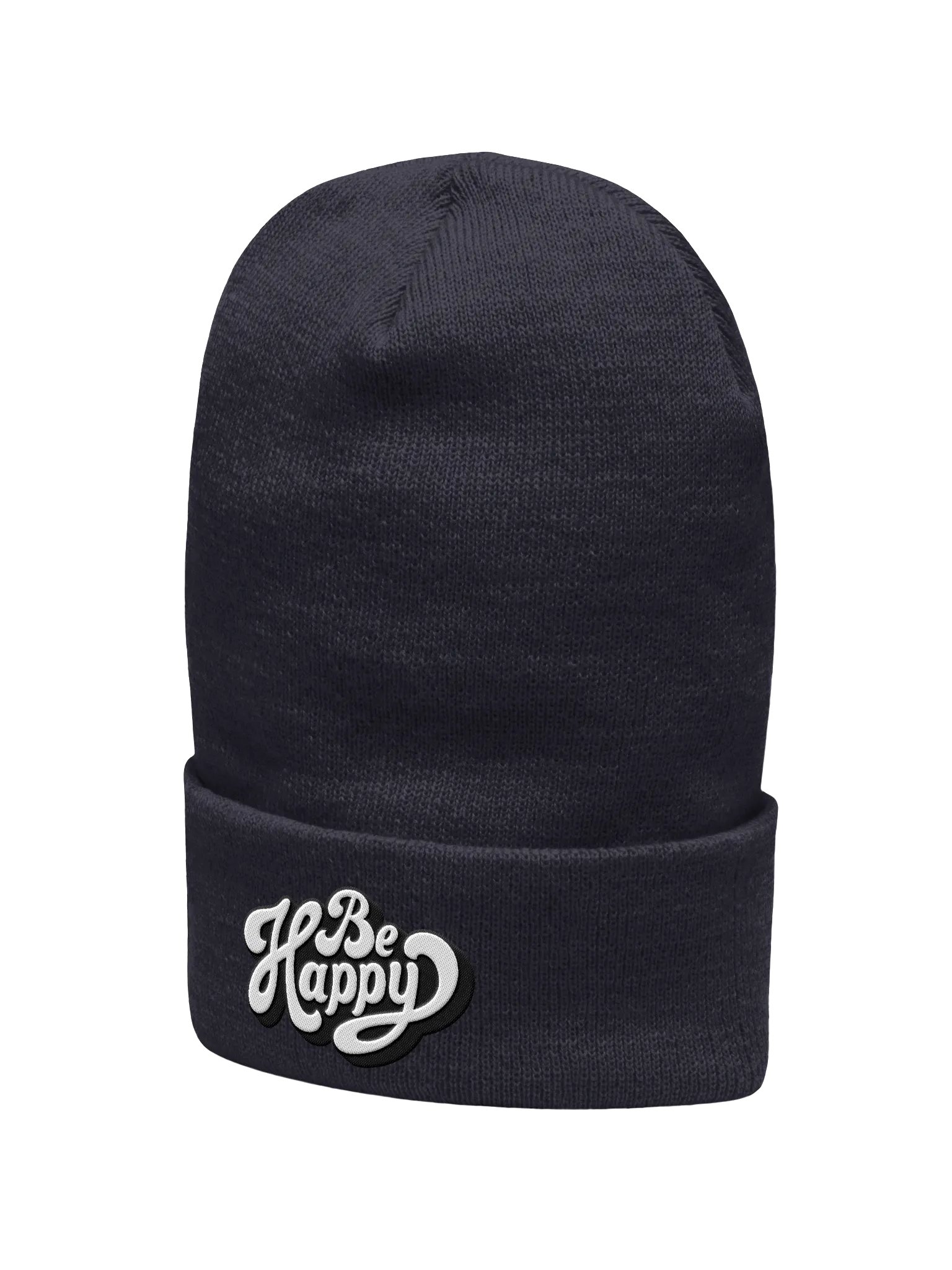 "Be Happy" Cuffed Beanie product image (5)