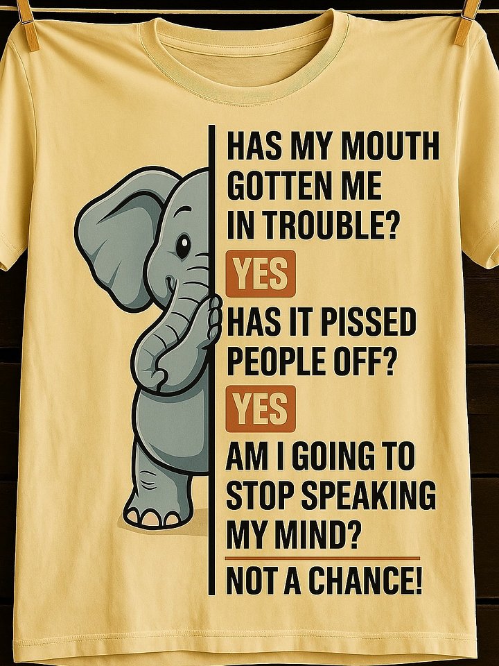 Speak Your Mind Elephant Tee product image (1)