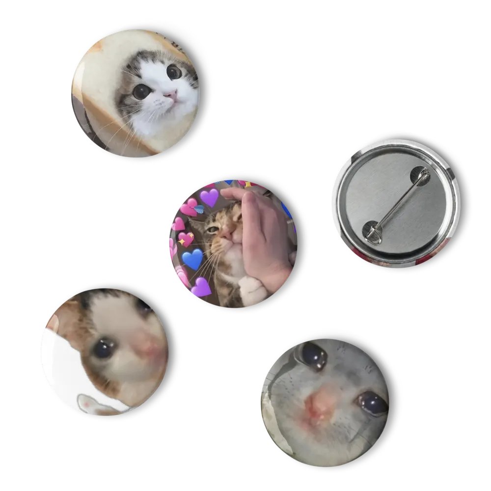 Set of Pin Buttons: Meme Cats 13 product image (6)