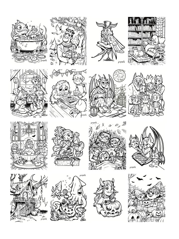 *Cozy Monsters Halloween Printable Coloring Book – Perfect for Spooky Fun! product image (2)