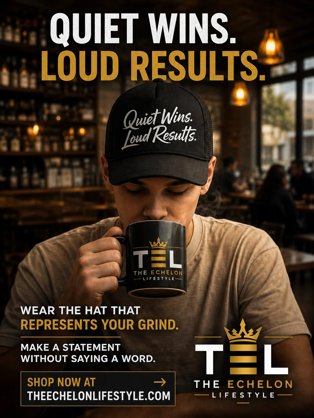 Quiet Wins. Loud Results. Premium Hat product image (1)