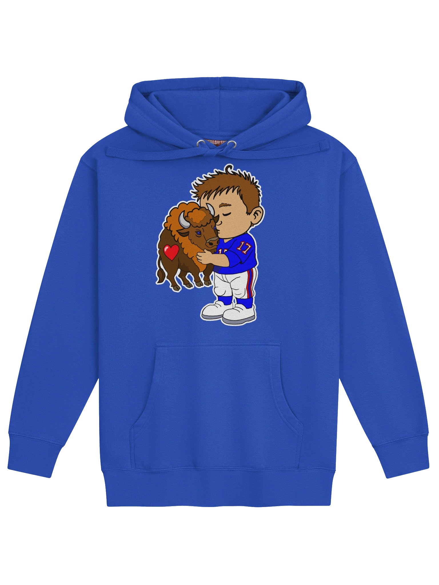 BuffaHug Josh Loves Buffalo Blue Hoodie product image (1)