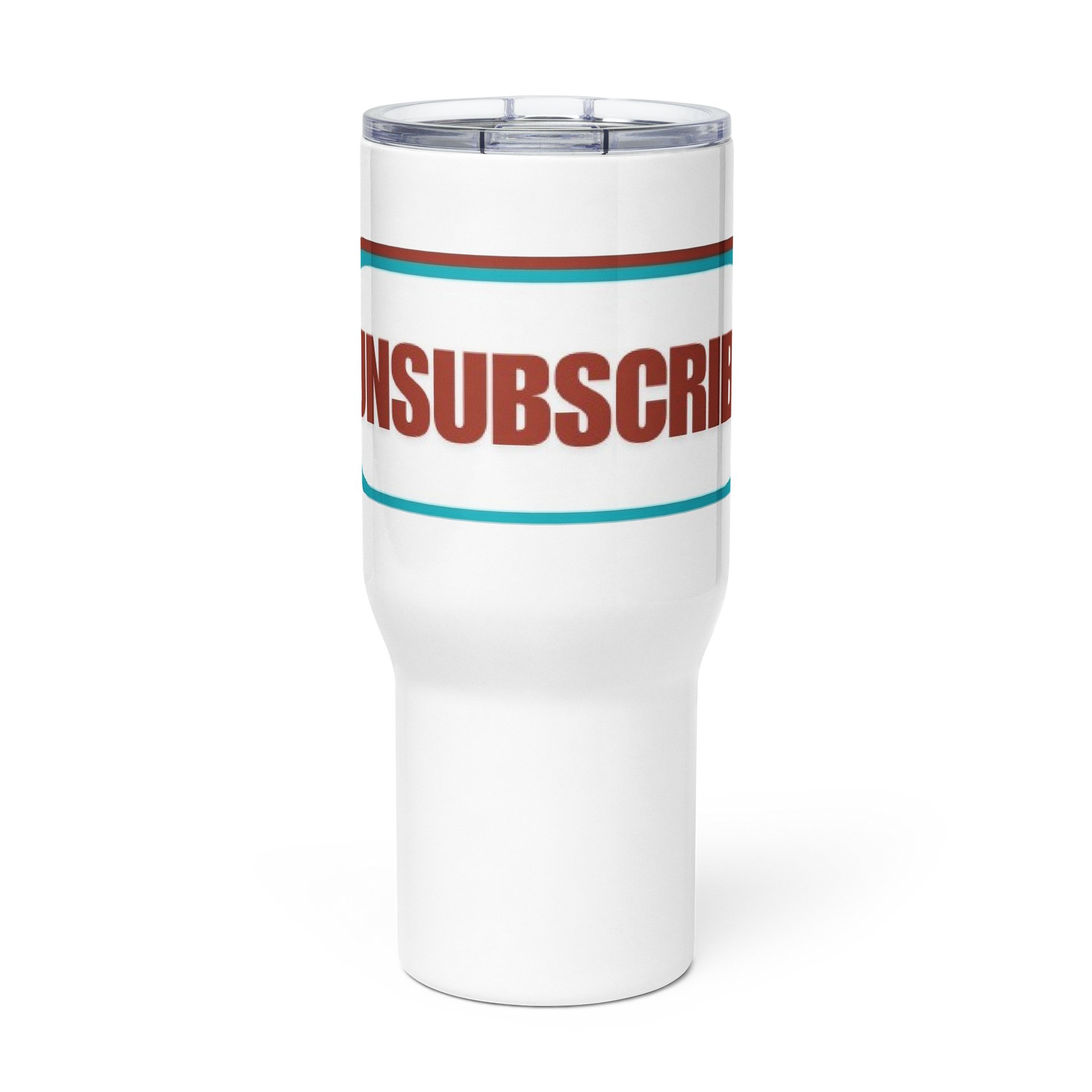 Unsubscribe | Travel Mug with a Handle by Allcolor product image (2)