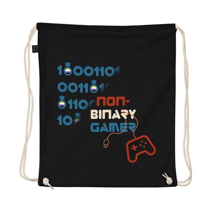 Non-binary Gamer Drawstring Bag product image (1)