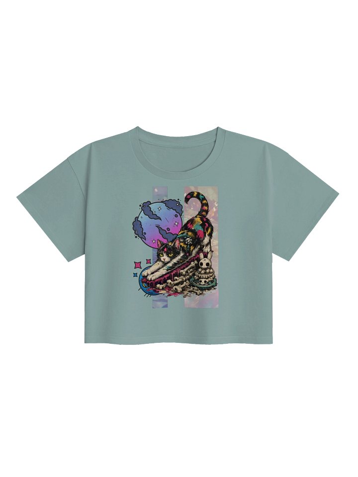 Neon Bone Cat Crop Top product image (2)