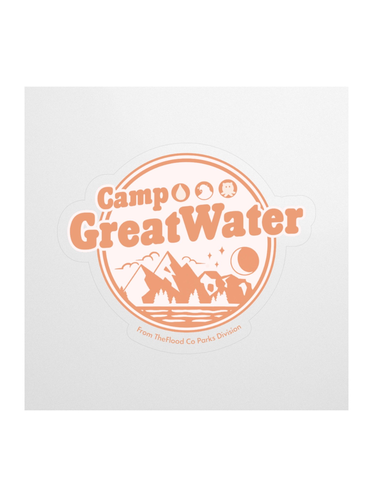 Camp GreatWaterLogo 4x4 sticker product image (1)