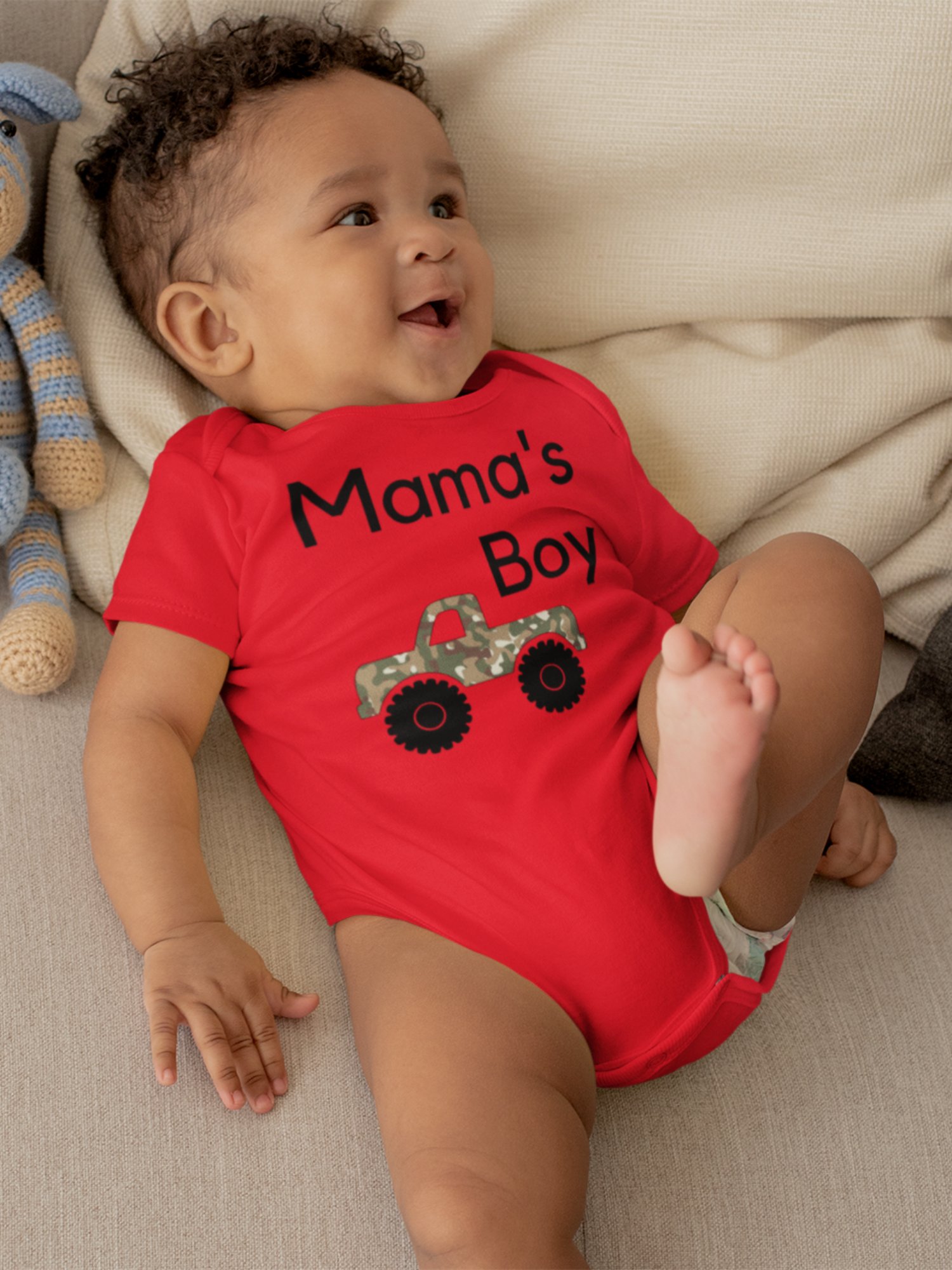 Mama’s Boy Monster Truck Onesie - Cute Boy Outfit - Monster Truck Baby Clothes - Gift for Boy Mom product image (4)