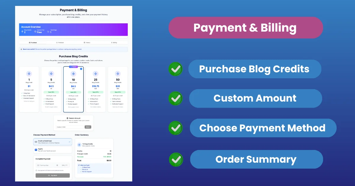 InkGenius - AI Blog Creation Platform | Complete SaaS Solution | Next.js + Node.js + AI Integration product image (12)