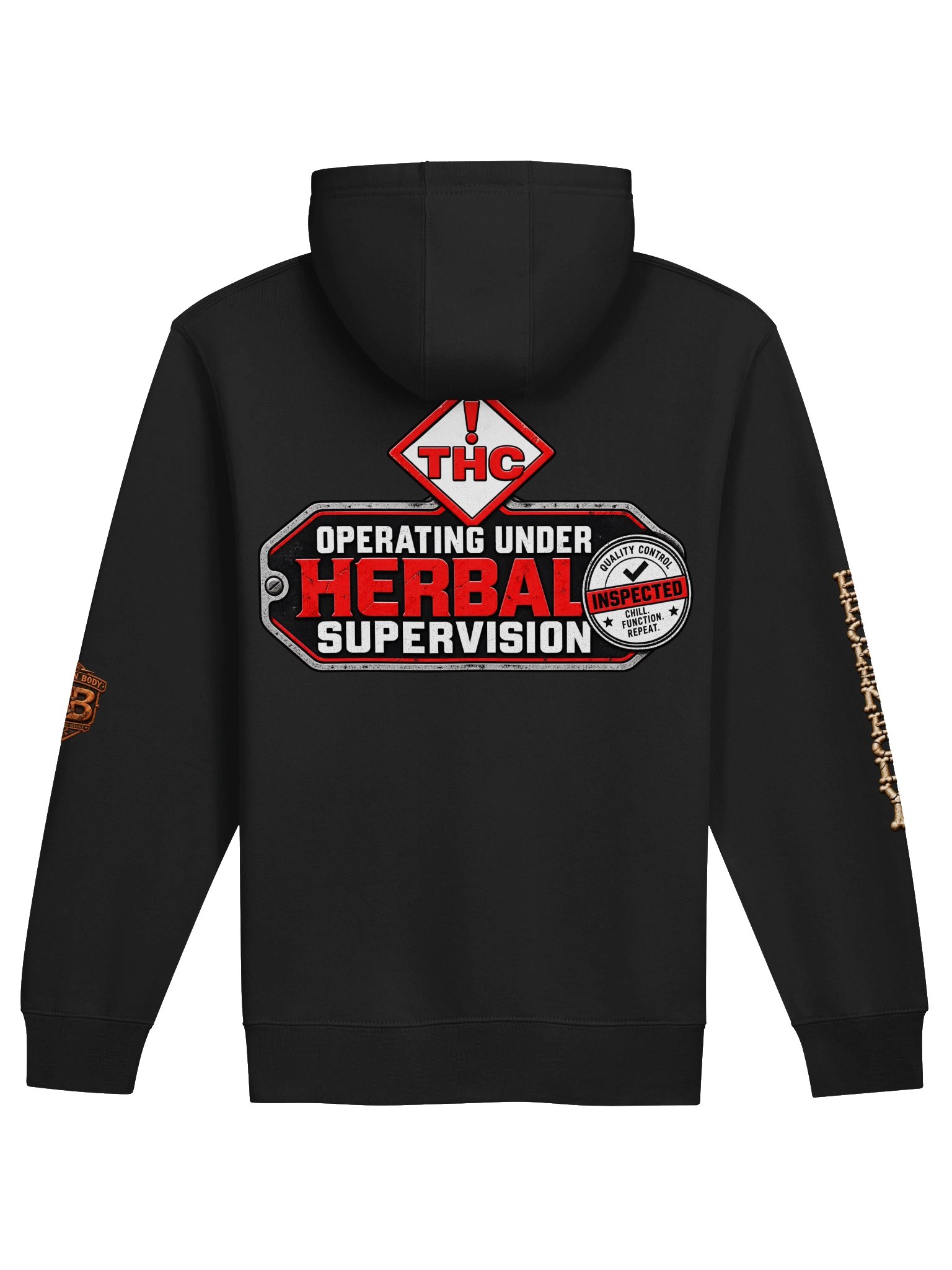 BROKEN BODY™ — OPERATING UNDER HERBAL SUPERVISION — FULL ZIP HOODIE product image (1)
