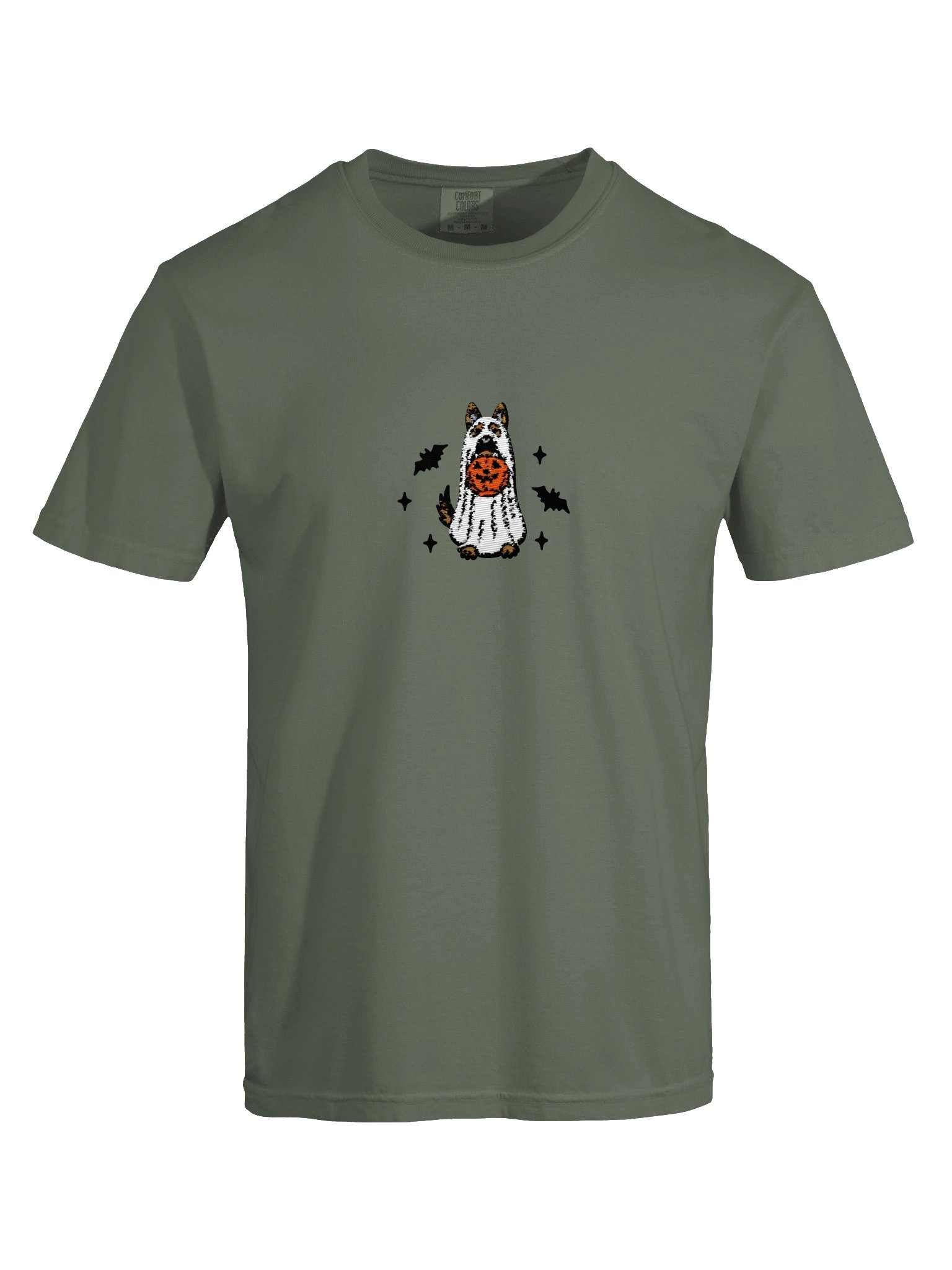 Halloween German Shepherd(Brown) Embroidered T-Shirt product image (8)