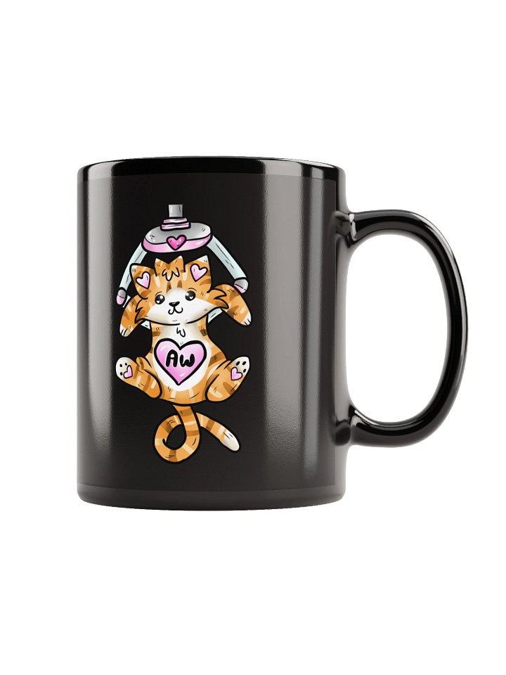 Arcade Warrior Rusty Valentine's Cat Black Mug product image (1)