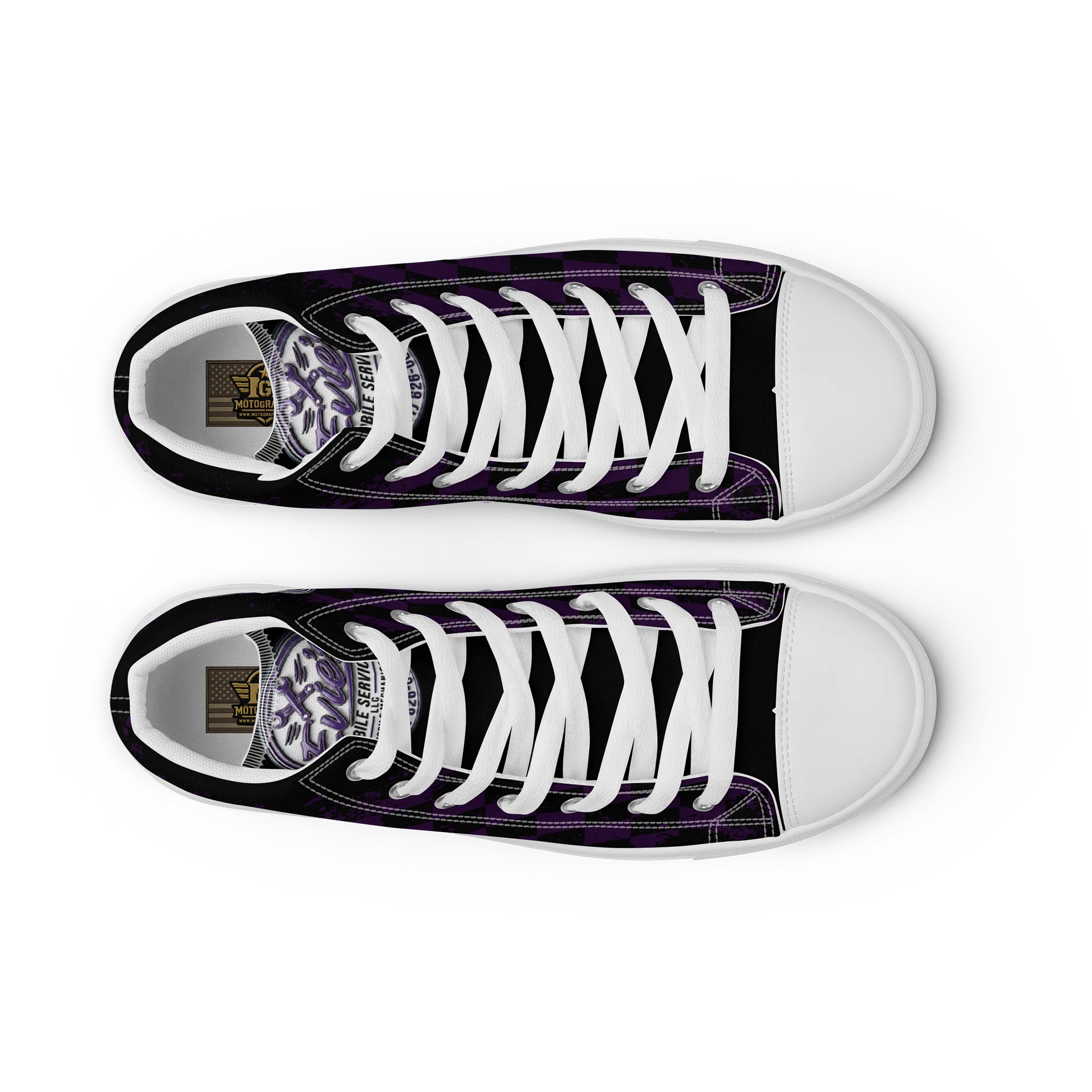 Evie’s Mobile Services Logo High Tops product image (9)