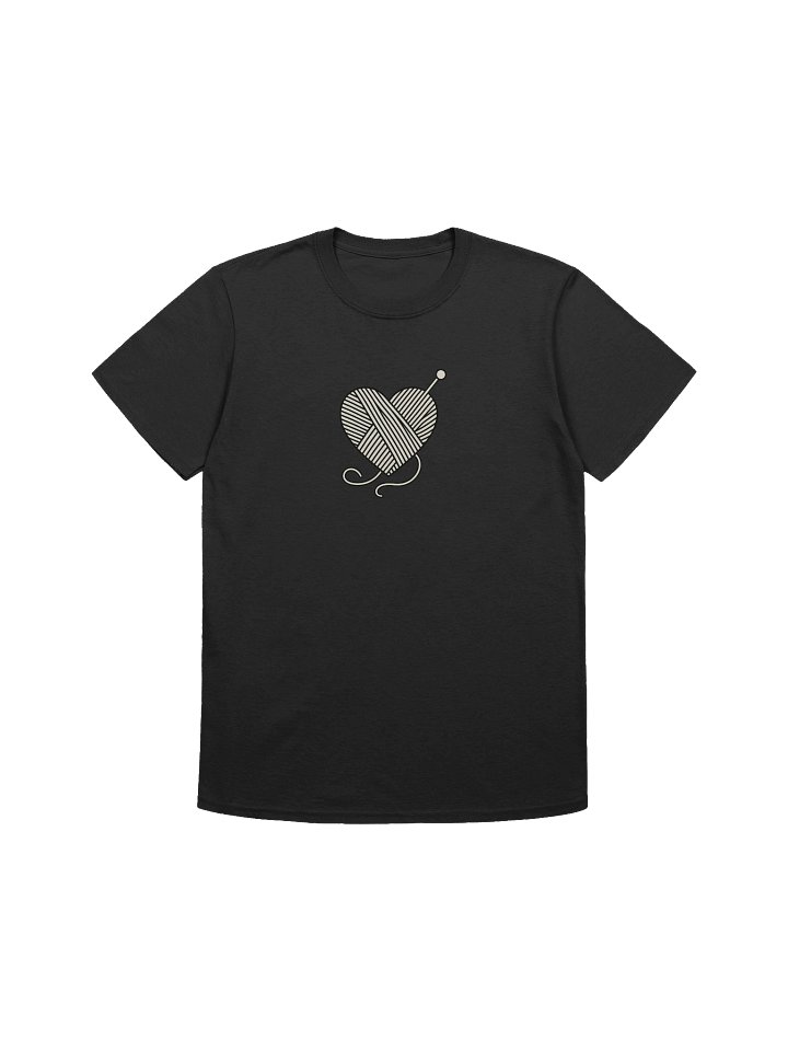 Heart-Shaped Yarn Ball with Knitting Needle Illustration product image (1)