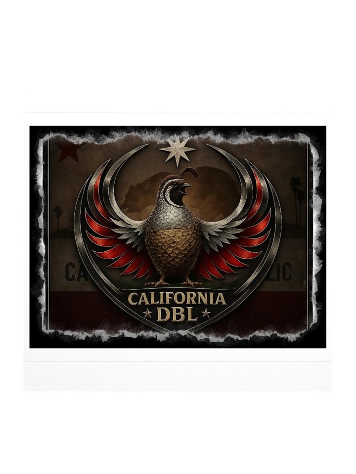 DBL Quail and flag sticker. product image (3)
