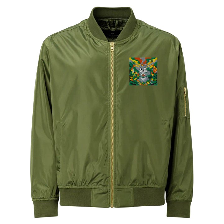 embroidered Whimsical Acorn Adventure Bomber Jacket product image (1)