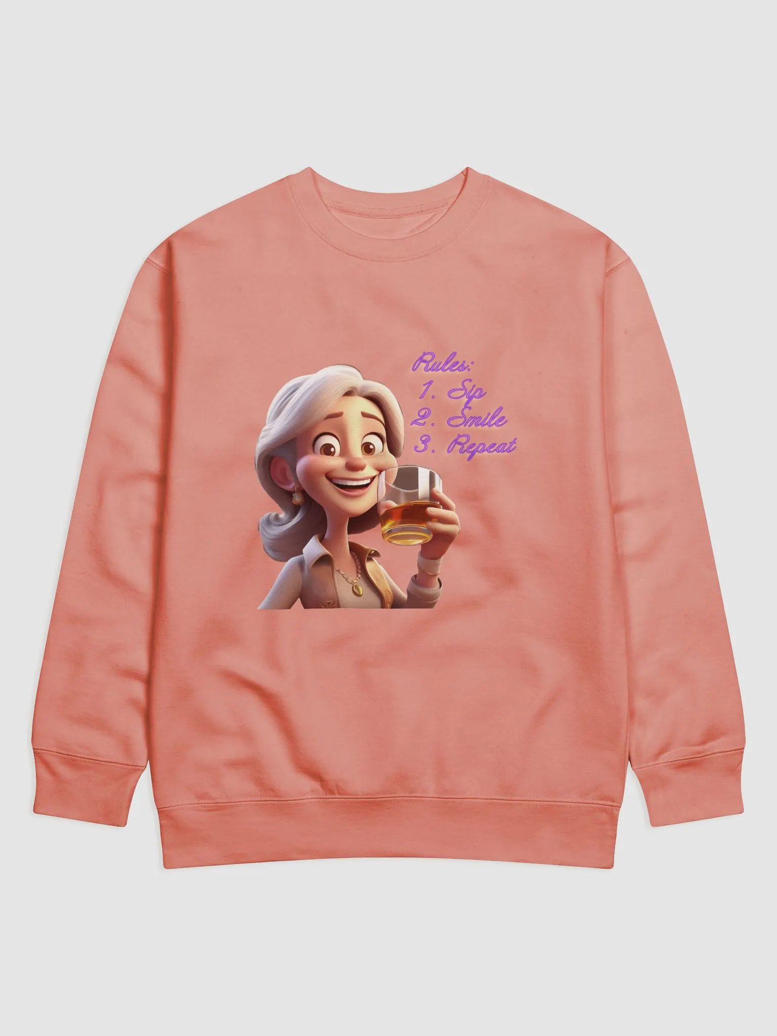Rules are Sip, Smile & Repeat - Sweatshirt product image (13)