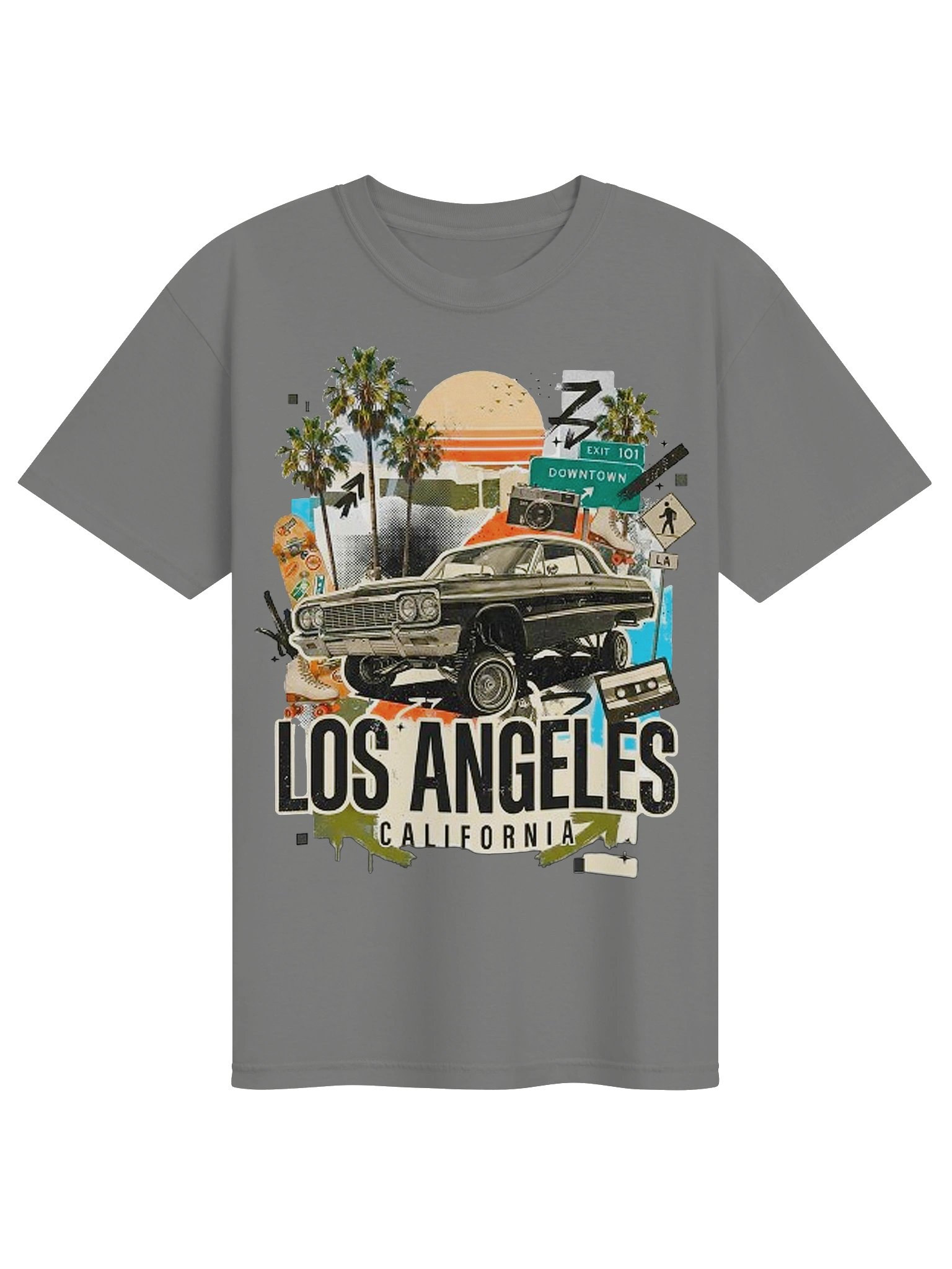 Los Angeles California Streetwear Tee | Vintage Lowrider Graphic Tee product image (1)