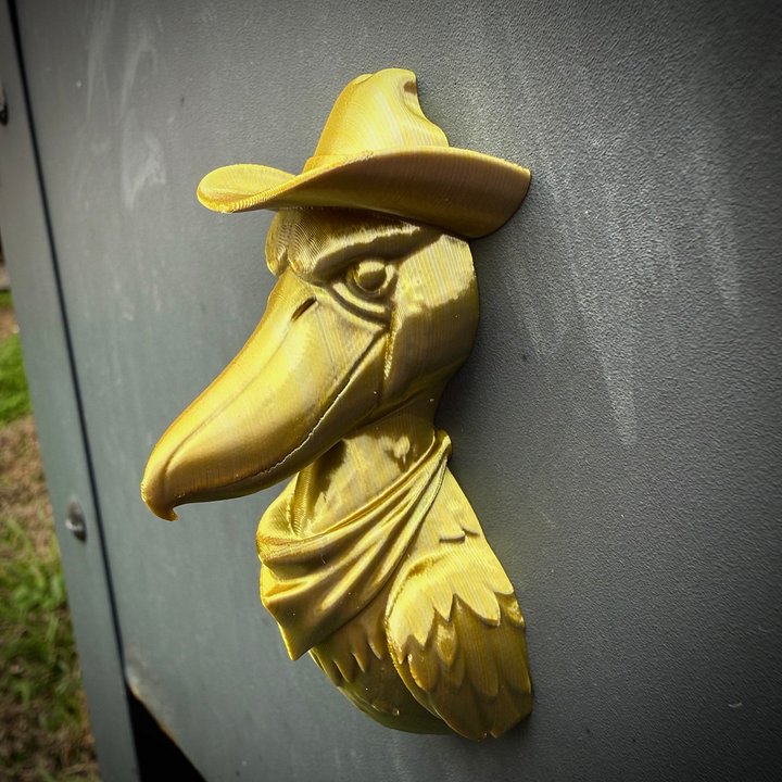 Shoebill Stork Magnet (Gold & Silver) product image (1)