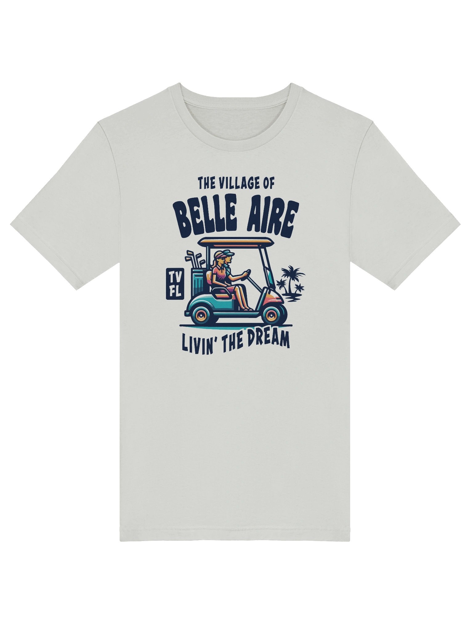 The Village of Belle Aire TV FL Golf Cart Design T-Shirt product image (40)